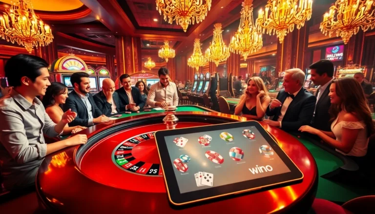 Experience the thrill of 登 nhập 789win with players at a roulette table in a luxurious casino setting.